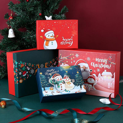 圣誕節禮物盒圣誕禮盒空盒子高級禮物包裝盒大號生日禮品盒蘋果盒台北有個家