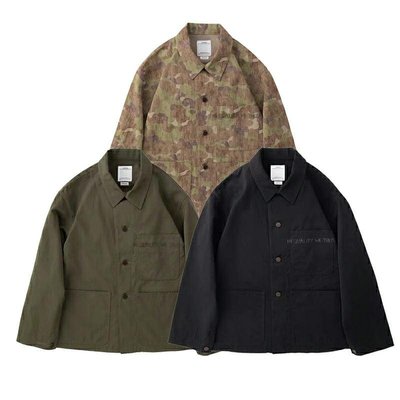 21AW Visvim BAKER COVERALL(W/L) 工裝軍事羊毛混制三色襯衫夾克外套