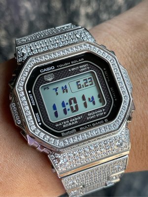 樂時計 卡西歐 CASIO GMW-B5000 非原廠鑲鑽 人造鑽石 改裝錶殼錶帶配件 讓你閃亮亮