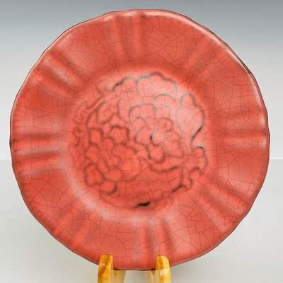 古董瓷器 汝瓷盤，直徑16.5cm，編號2007100120-1909
