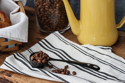 《散步生活雜貨-廚房散步》日本製 tsubame 燕三条 黑色琺瑯 燕子 咖啡豆匙 勺子