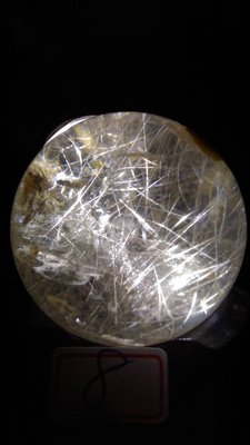 異像水晶球(銀髮絲+彩光)附球座~8