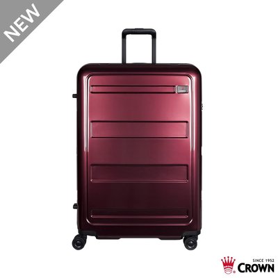 【Chu Mai】CROWN C-F1783 拉鍊拉桿箱 行李箱 旅行箱 商務箱 旅遊箱 旅遊必備 29吋登機箱-棗紅色