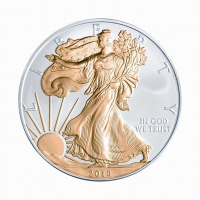 美國 紀念幣 2013 鍍金鷹揚紀念銀幣 原廠