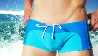 賠錢出清【ZS-189】MAN AWARE 新款澳洲風格時尚軟滑四角泳褲 L XL 號