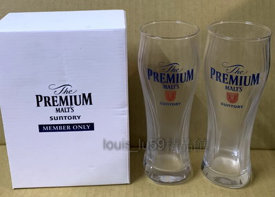 三得利 SUNTORY 會員限定【啤酒杯組 二入380ml】日本製 The Premium Malt's 啤酒杯 CUP