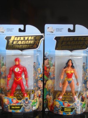 DC DIRECT DC UNIVERSE 6 吋 JLA 正義聯盟 JUSTICE LEAGUE 共4隻一套 綠光戰警, 閃電俠, 神力女超人等