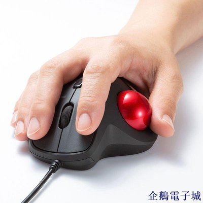 溜溜雜貨檔Q【特價】日本SANWA有線軌跡球滑鼠滑鼠MAC雙模即插即用人體工學