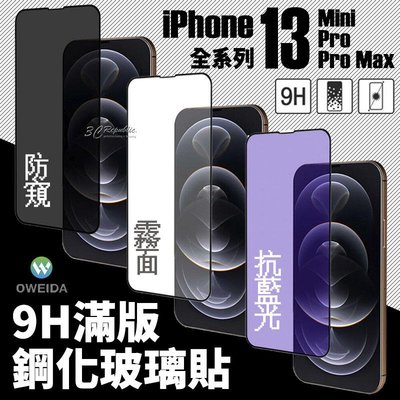 shell++oweida 9H 鋼化 滿版 玻璃貼 保護貼 霧面 防窺 抗藍光 iPhone 13 Pro Max minI