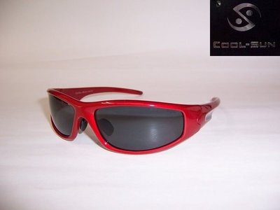 光寶眼鏡城(台南)  COOL SUN偏光太陽眼鏡(抗眩反光)*運動戶外休閒款 超輕塑版紅色 ,8331C