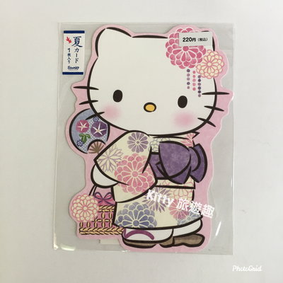 [Kitty 旅遊趣] Hello Kitty 造型卡片 日本製卡片 凱蒂貓 浴衣 萬用卡