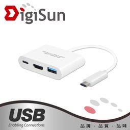 喬格電腦  DigiSun UB328 USB Type-C to HDMI+USB3.0+Type-C 多功能擴充器