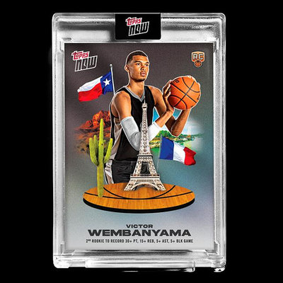 [預購][原封殼][中限量卡會抽出] Victor Wembanyama - 2023-24 TOPPS NOW® Basketball Card VW-4