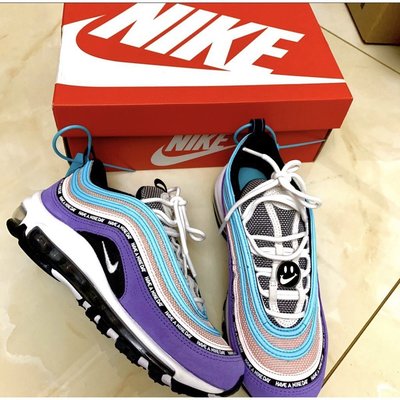 【正品】NIKE Air Max 97 Have a Nike Day 紫色 氣墊 微笑 反光 923288-500潮鞋