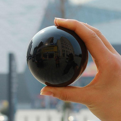新品 天然黑曜石水晶球擺件黑水晶球原石擺件水晶球促銷 可開發票