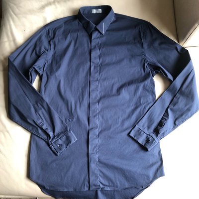 [品味人生]保證正品 Dior homme DH 藍色 藍蜂 長袖襯衫 休閒襯衫 size 41