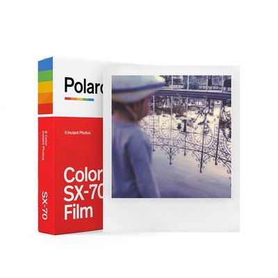 寶麗來 Polaroid･SX-70 【彩色 】  白框相紙 • 8張入 〔№ D7F1〕 相紙尺寸：107x88mm