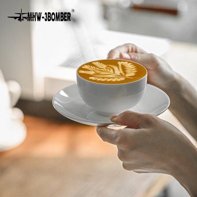 【熱賣下殺】MHW-3BOMBER轟炸機骨瓷咖啡杯 家用拿鐵杯陶瓷杯含碟180/300ml