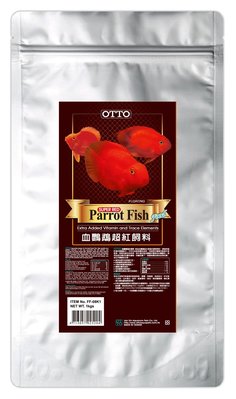 微笑的魚水族☆OTTO-奧圖【血鸚鵡超紅飼料1000g/1kg】中顆粒 浮上性