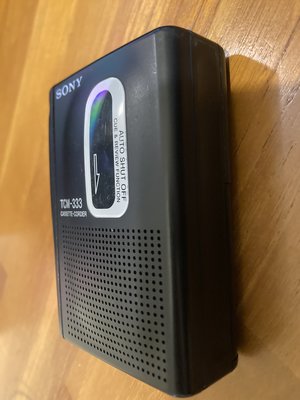 SONY 卡帶式 錄音機 錄放音機  黑色 (TCM-333) 使用一般卡帶