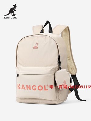 特賣-新品背包KANGOL官方簡約雙肩包女大學生通勤書包時尚大容量休閑運動背包潮滿額免運