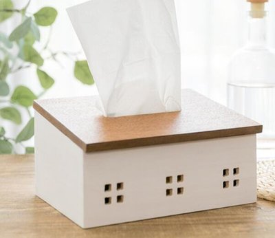 日本進口 好品質 木頭製 歐式房屋房子 客廳辦公室房間面紙盒衛生紙盒紙巾盒送禮禮品