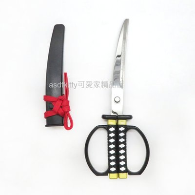 asdfkitty*日本製 NIKKEN武士刀造型文具剪刀含收納蓋-正版商品