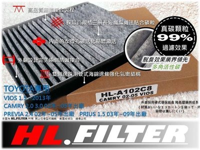 【PM2.5】HL TOYOTA CAMRY VIOS 原廠 型 複合式 活性碳 冷氣濾網 空調濾網 冷氣芯 非 3M