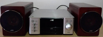 JVC Wood Cone CA-EXA3 組合音響 含主機 實木音箱 遙控器 附線材