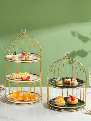 鳥籠 甜品架 英式 下午茶 三層架 點心盤 擺盤 置物架 蛋糕架子 多層果盤架