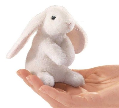 14105c 日本進口 限量品 好品質 可愛 小白兔兔子 動物手指手上玩偶絨毛娃娃毛絨絨玩偶抱枕收藏品擺飾禮物