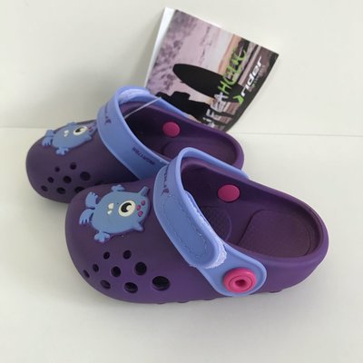 《現貨》RIDER LUNAR BABY 女童 學步鞋 巴西尺寸17/18（寶寶 小怪獸 洞洞鞋 布希鞋-紫色）