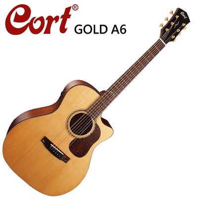 Cort 嚴選GOLD-A6單板電木吉他~內建FISHMAN 麥克風收音裝置