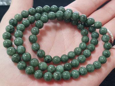 綠髮晶三圈手珠項鍊約6.8mm34g長度約52cm