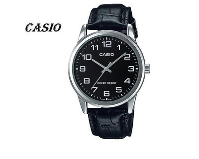 CASIO簡潔大方的三針-時分秒針設計MTP-V001L-1B MTP-1275G -9A 石英錶 皮革錶帶 男錶