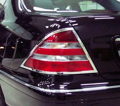 IDFR ODE 汽車精品 BENZ S W220 98-02 鍍鉻後燈框 電鍍後燈框