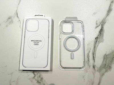 【Apple原廠配件】二手iPhone 14 Pro Max MagSafe 透明保護殼，含原廠盒裝，僅此乙組