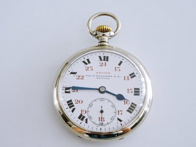 1930S 典藏 ZENITH 真力時 先力 手動琺瑯瓷面機械古董懷錶