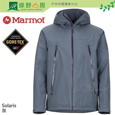 綠野山房》Marmot 美國 男 Solaris GTX防水保暖 化纖外套 登山旅遊戶外 雪衣 灰 74630-1515