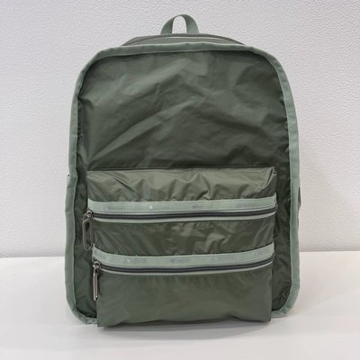 Lesportsac 2296 綠拼色 Functional Backpack 大型拉鏈雙肩後背包 限量優惠