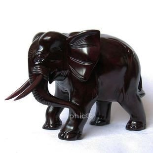 INPHIC-紅木大象 木雕木象擺飾 花梨木紅木工藝品 吸財寶象