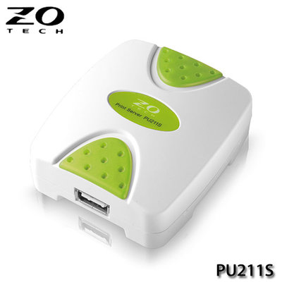 【MR3C】含稅附發票 ZO TECH零壹 PU211S 單埠 印表機伺服器(USB 2.0)