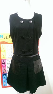 FASHION SHOW 流行秀拼接小羊皮連身裙/洋裝(75)