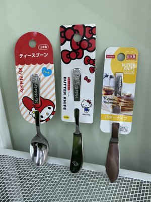 【Leonard Life】日本大創DAISO 美樂蒂Melody、Kitty、湯匙、小燙匙 果醬抹刀 日本製造