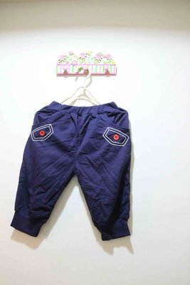 韓版藍色鈕釦棉褲 現貨供應