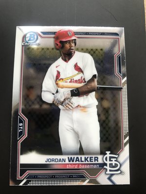 MLB Jordan Walker 2021 bowman chrome 聖路易紅雀隊