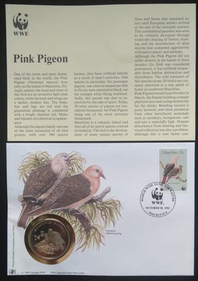 WWF30Years熊貓麥粉紅鴿限量紀念幣Commemorative Coin特價
