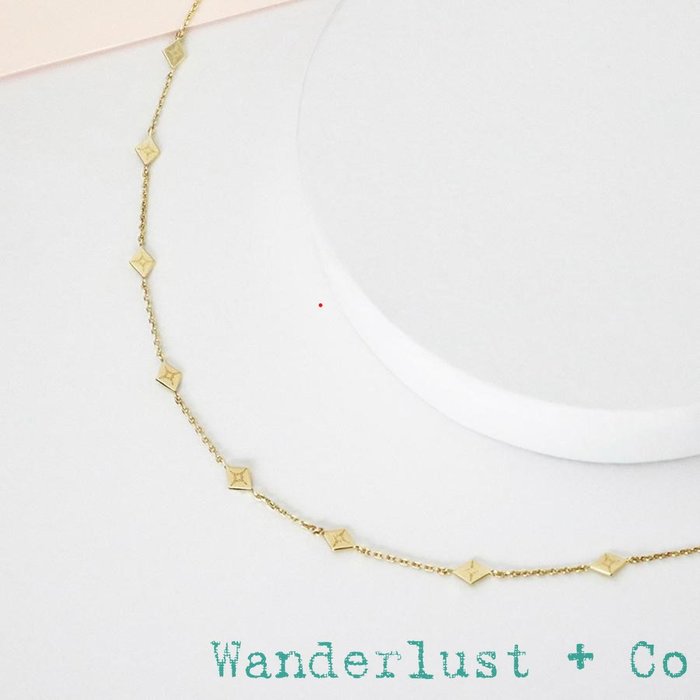 Wanderlust+Co 澳洲品牌 北極星菱形金色頸鍊 Zyia Choker