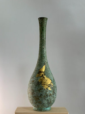 新 日本昭和老物件 高崗銅器 銅花瓶 花器 花道用品花瓶