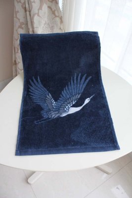 【小麼雜貨】H&M home北歐風 藍鶴 洗臉毛巾 童巾 擦手巾 裝飾巾(現貨)C002(900)